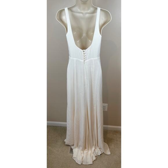 Reformation Lecce Bridal Wedding Ivory White Maxi Dress Size 0 - Picture 10 of 12